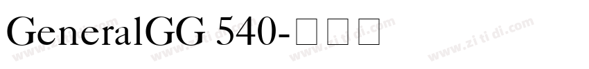GeneralGG 540字体转换